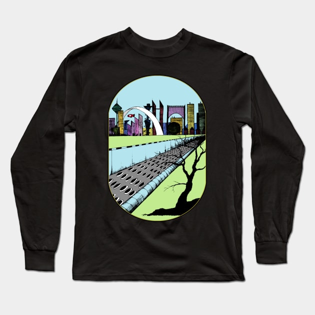 Autobahn Long Sleeve T-Shirt by HanDraw